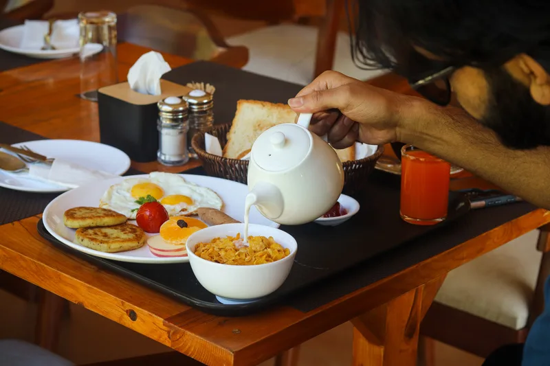 Best Resort Sukute breakfast on table